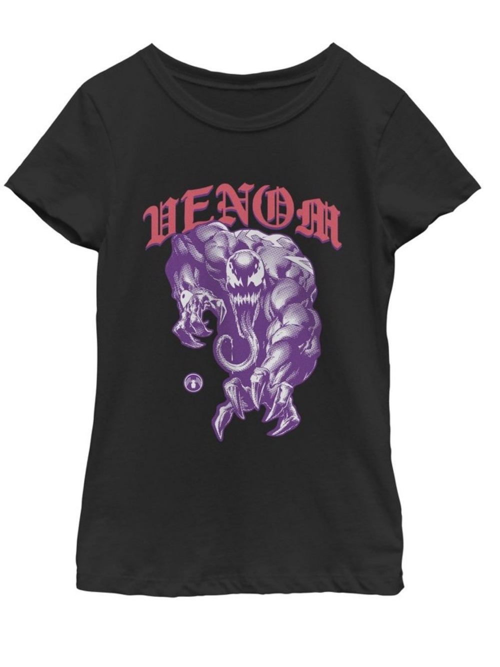 Venom Graphic Tee for Kids - Black & Purple SIZE XL